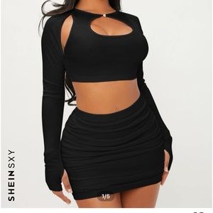 Crop long sleeve shirt